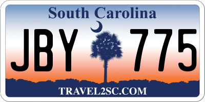 SC license plate JBY775