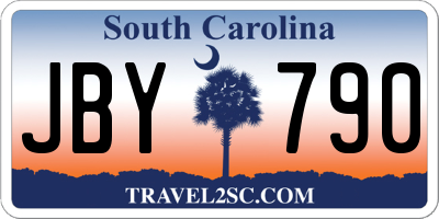 SC license plate JBY790