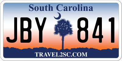 SC license plate JBY841