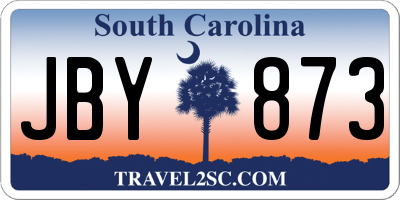 SC license plate JBY873