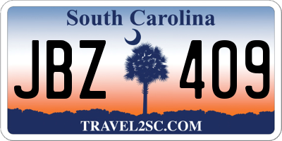 SC license plate JBZ409