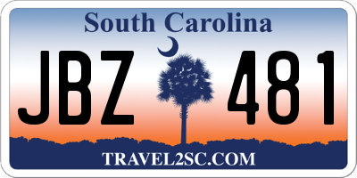 SC license plate JBZ481