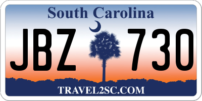 SC license plate JBZ730