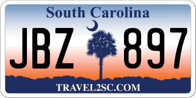 SC license plate JBZ897
