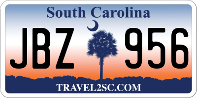 SC license plate JBZ956