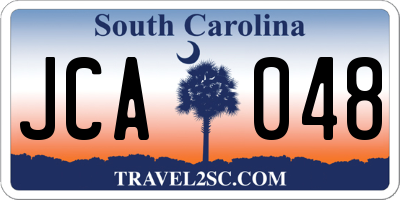 SC license plate JCA048