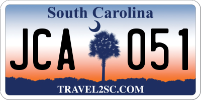 SC license plate JCA051