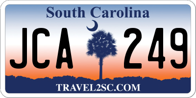SC license plate JCA249