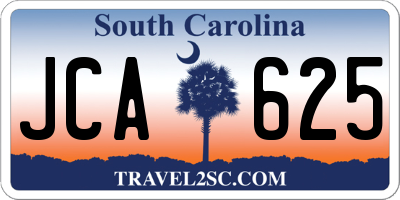 SC license plate JCA625
