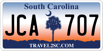 SC license plate JCA707