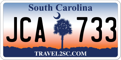 SC license plate JCA733