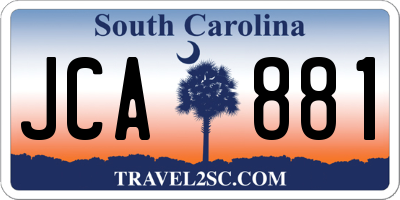 SC license plate JCA881