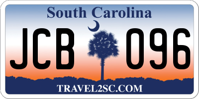 SC license plate JCB096
