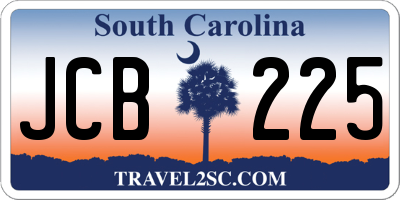 SC license plate JCB225