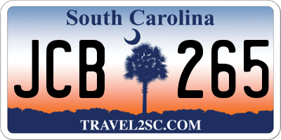 SC license plate JCB265