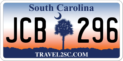 SC license plate JCB296
