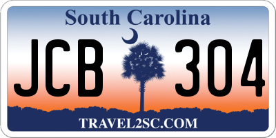 SC license plate JCB304