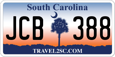 SC license plate JCB388