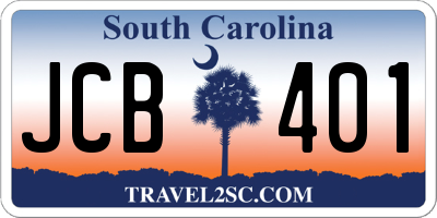 SC license plate JCB401