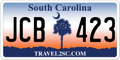 SC license plate JCB423