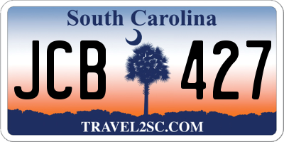 SC license plate JCB427