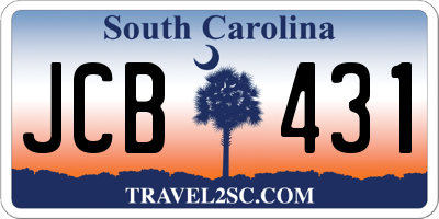 SC license plate JCB431