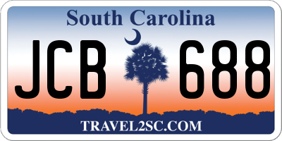 SC license plate JCB688