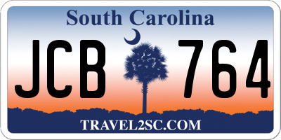 SC license plate JCB764