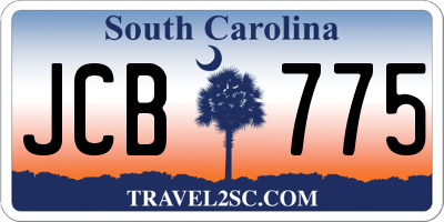 SC license plate JCB775