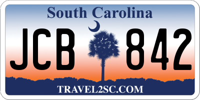 SC license plate JCB842