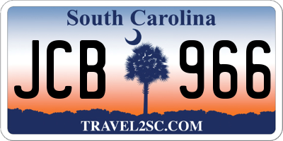 SC license plate JCB966