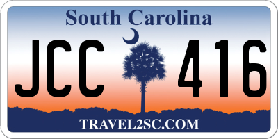 SC license plate JCC416