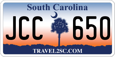 SC license plate JCC650