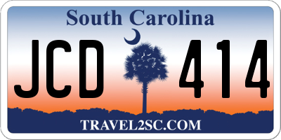 SC license plate JCD414