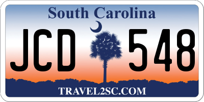SC license plate JCD548