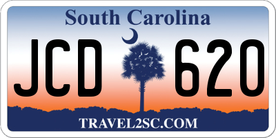 SC license plate JCD620