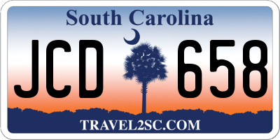 SC license plate JCD658