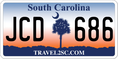 SC license plate JCD686