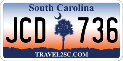SC license plate JCD736