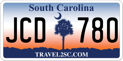 SC license plate JCD780