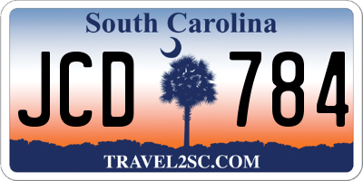 SC license plate JCD784