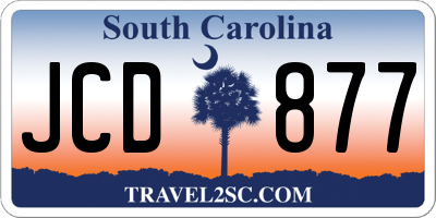 SC license plate JCD877