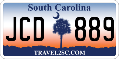 SC license plate JCD889