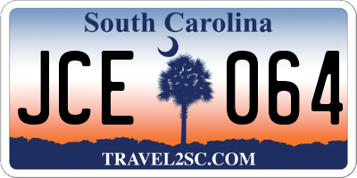 SC license plate JCE064