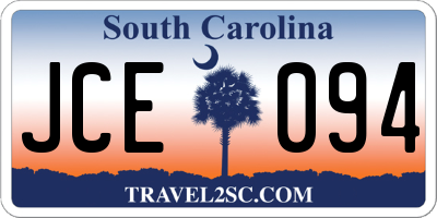 SC license plate JCE094