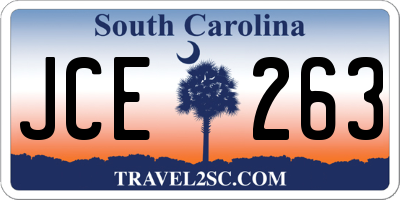 SC license plate JCE263