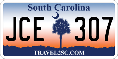 SC license plate JCE307
