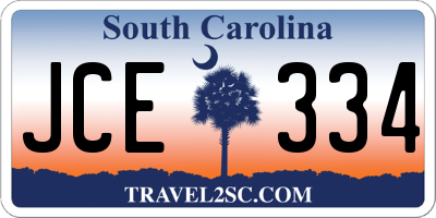 SC license plate JCE334