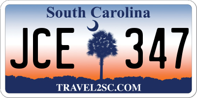 SC license plate JCE347