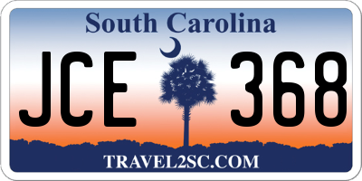 SC license plate JCE368
